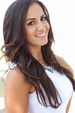 Woman long hair white top 10 - head and shoulders portrait free wallpaper for mobile