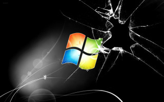 Broken glass black background white - a white window free wallpaper for desktop