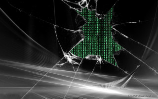 Broken glass green background black - pattern free wallpaper for desktop
