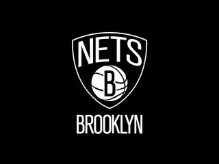Brooklyn nets logo black background - official medium free wallpaper