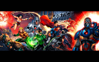 Superheroes collage red black background - a group of superheros free wallpaper