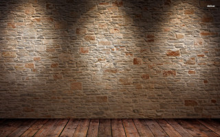 Brick wall spotlights room wooden - a wooden floor free wallpaper for desktop