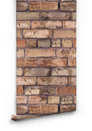 Brick wall white background brown 2 - product photo free wallpaper for mobile