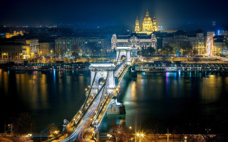 Night bridge city lights background - aladár körösfőikriesch free wallpaper