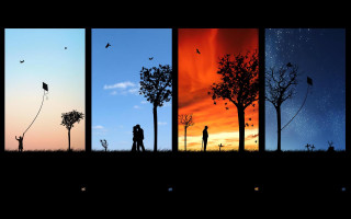 People standing field sunset dawn - cyril rolando free wallpaper