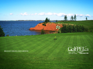 Golf course lake red rock - a view of a lake free wallpaper