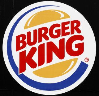 Burger king logo black background 2 - a blue circle free wallpaper for tablet