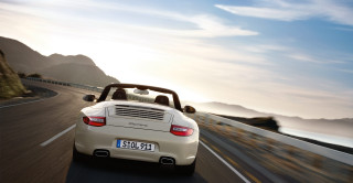 White convertible car mountain sunset - convertible free wallpaper for desktop