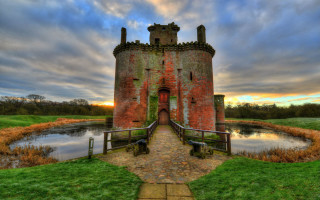 Castle bridge water cloudy sky 2 - alexander johnston free wallpaper for desktop