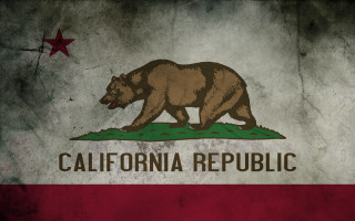 Grungy flag bear california republic 2 - a bear free wallpaper
