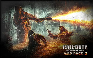 Man holding gun zombies forest - a map of the world free wallpaper