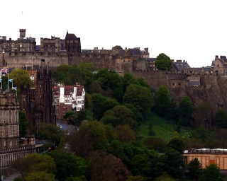 Castle hill trees train tracks - alexander johnston free wallpaper