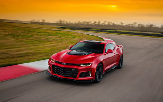 Red chevrolet camaro race track - a race track free wallpaper