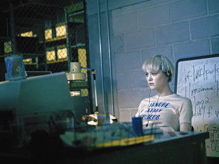 Woman sitting computer brick wall - eddie campbell free wallpaper