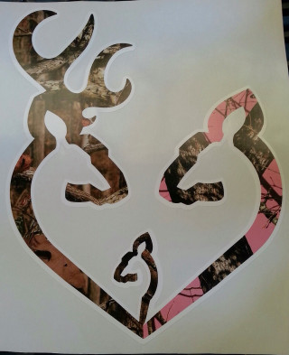 Deer head heart design paper - free hearts wallpaper for mobile