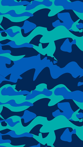 Blue camouflage fish water line - the water below free wallpaper for mobile