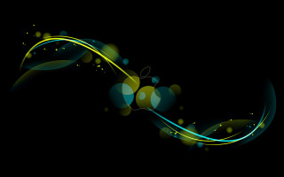 Black background blue yellow swirl - swirl free wallpaper for desktop