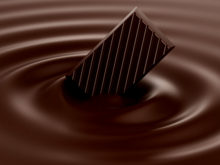 Chocolate cube floating liquid brown - ceferí olivé free wallpaper