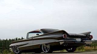 Classic car parked road field 2 - don eddy free wallpaper