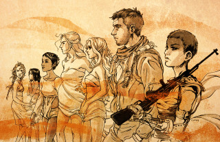 Man holding violin group people 2 - a drawing of a man holding free wallpaper for desktop