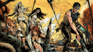 People painting guns man woman - bill sienkiewicz free wallpaper