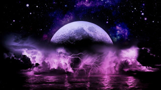 Purple black moon clouds background - chris labrooy free wallpaper for desktop