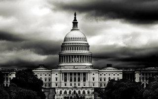 Black and white washington capitol - neoism free wallpaper for desktop
