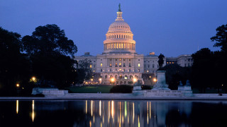 Capitol building night lights reflection 2 - arlington nelson lindenmuth free wallpaper