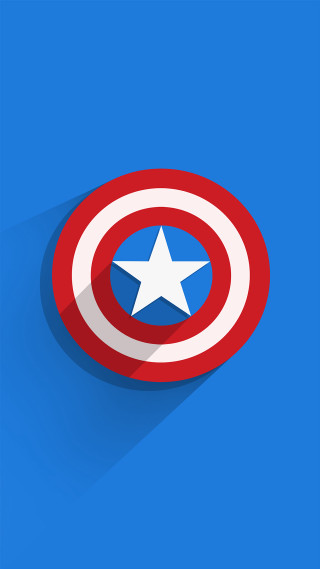 Captain america shield star shadow - center free wallpaper for mobile