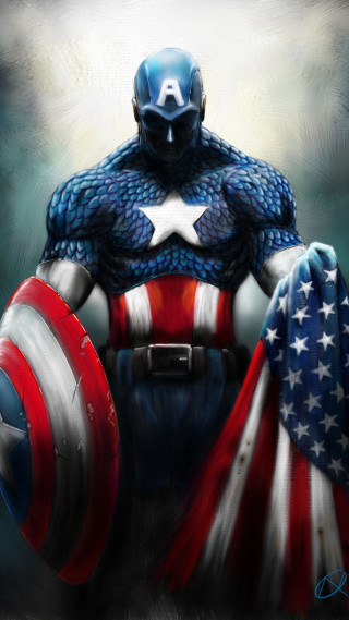 Captain america painting shield american - chest free wallpaper