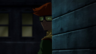 Cartoon peeking green eyes red - his eye free wallpaper