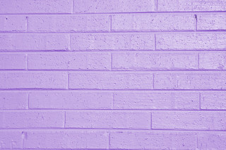 Purple brick wall white clock - a black clock free wallpaper