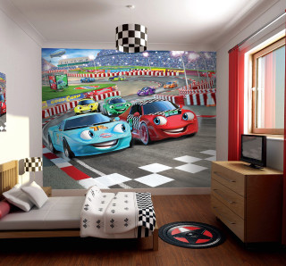 Bedroom wall mural cars racing - free cars wallpaper for tablet