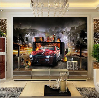 Living room large painting couch - free cars wallpaper for tablet