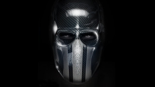 Man mask black background white - a mask free wallpaper