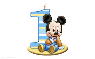 Mickey mouse birthday cake candle 4 - free holidays wallpaper for desktop