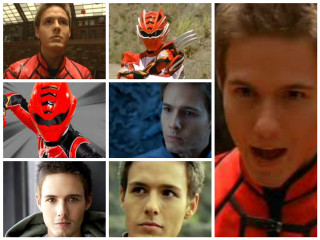 Helmet redshirt blackjacket daviddougal shockart - a collage of photos free wallpaper