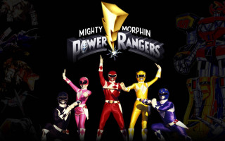 Mighty morphin power rangers posing - poster art free wallpaper for desktop