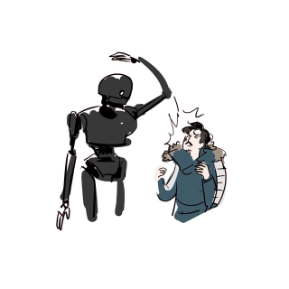 Robot holding man arm beer - a beer free wallpaper