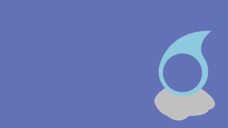 Blue white logo curved tail - a minimalist painting free wallpaper for desktop