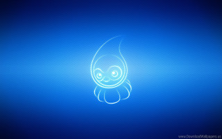 Blue background glowing fire face - a face free wallpaper for desktop