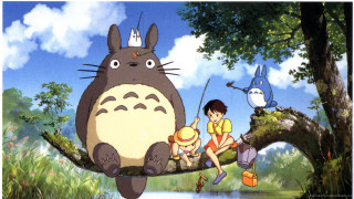 Cartoon family tree branch totoro - ghibli free wallpaper