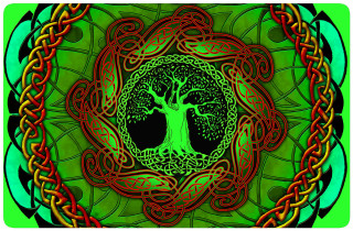 Tree life celtic pattern red - celtic free wallpaper