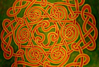 Green orange design green background - an oil free wallpaper
