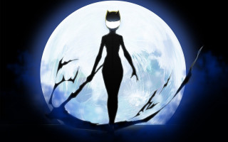 Woman cat suit full moon - a woman in a cat suit free wallpaper
