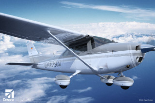 Small airplane flying above clouds - a small airplane free wallpaper for desktop