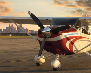 Small red white plane runway - a runway free wallpaper