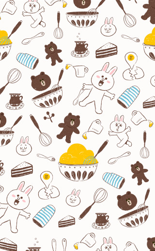 Brown bear yellow bear pattern - a brown bear free wallpaper for mobile