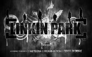 Linkin park black white photo - free dark wallpaper for desktop