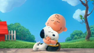 Cartoon character hugging dog park 2 - charles schulz free wallpaper